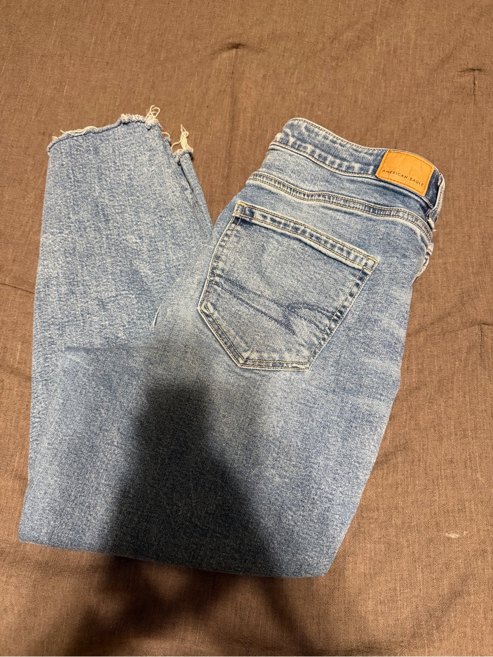 American Eagle Outfitters Light Blue Ankle Crop Jeans